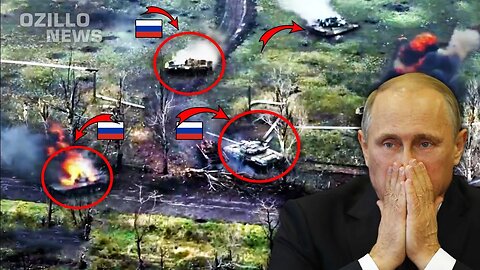 Overwhelming Superiority! Ukrainian Army destroyed Russian Tanks on the front line!