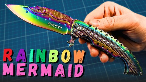 Boker Rainbow Mermaid Review with Spectrum Finish 440A Blade Steel