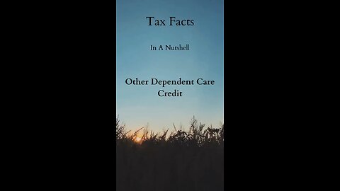 Other Dependent Care Credit