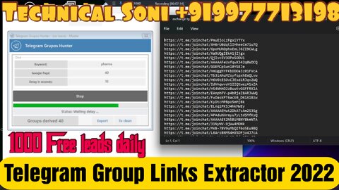 Telegram Group Link Extractor 2022