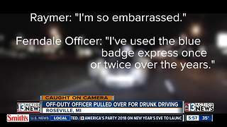 Drunk police officer caught on camera