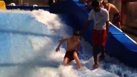 Kid Can Catch A Wave But Not A Break