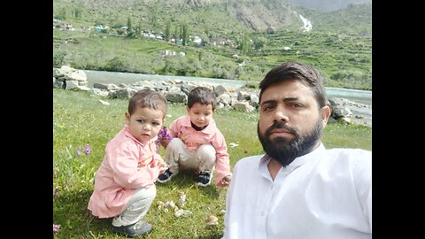 Astor valley Daughters enjoying . gilgit Baltistan