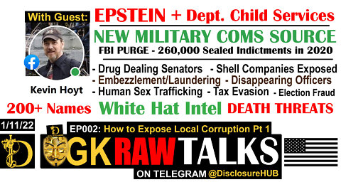 NEW Kevin Hoyt Unique Military Coms/Intel - How to Follow the Money Locally - GK Raw Talks EP002