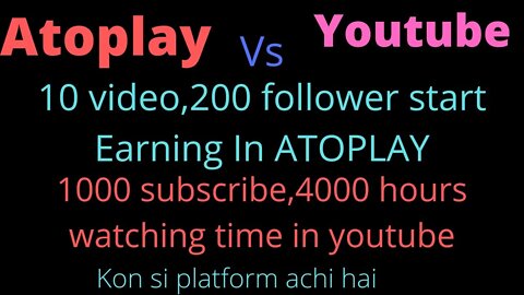 "youtube alternate 2022 Atoplay" atoplay indian fast video shareing platform#atoplay@NABAJYOTIDAS1