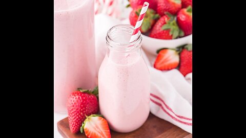 Korean Cafe :: How to Make Strawberry Milk, Popular in Korea