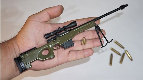 Miniature L96A1 sniper rifle in 1/4 scale