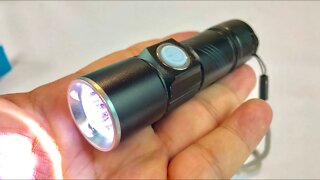 AMOTAIOS Waterproof Rechargeable Bike Flashlight with USB plug review