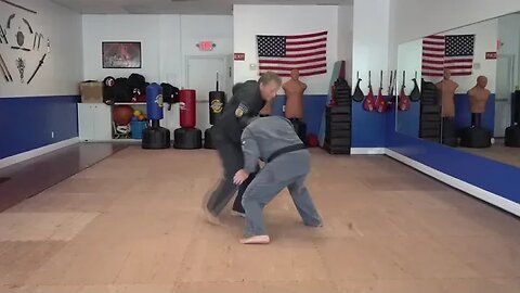 An example of the American Kenpo technique Intercepting the Ram