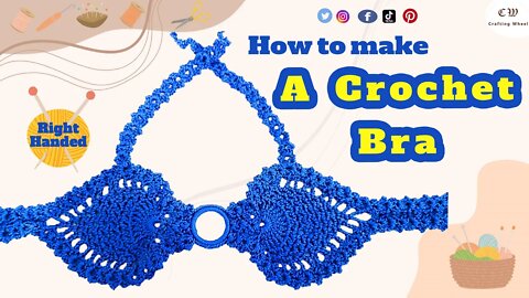 How to make a crochet pineapple bra ( Right - Handed )