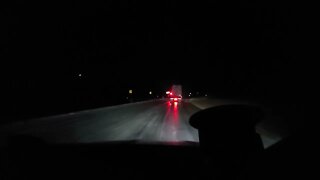 Ice Roads at Night 100 + Miles Outside Austin, Winter Storm Landen