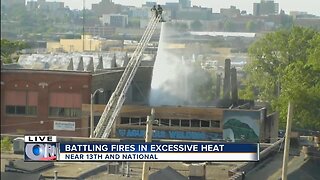 Firefighters battle Milwaukee fire and the heat
