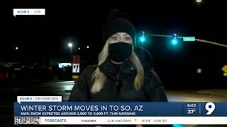 Winter storm, snow continue in Southern Arizona Tuesday