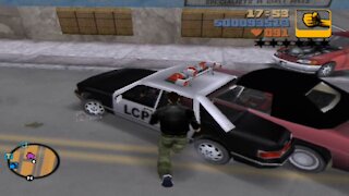 GTA 3 glitch - A car stuck inside another car