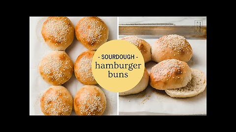 Sourdough Hamburger Buns - So Soft and Easy to Make! Cc by Little Spoon Farm 🍔🍔