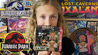 Lost Caverns of Ixalan Collector Booster Box Opening Jurassic World / Park Hunting!