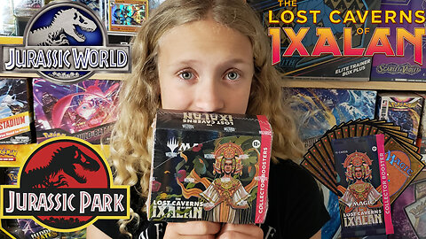 Lost Caverns of Ixalan Collector Booster Box Opening Jurassic World / Park Hunting!