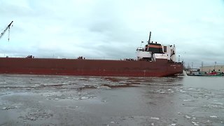 Cargo ship arrives at Port of Milwaukee