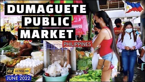 [4K 🇵🇭] DUMAGUETE CITY PUBLIC MARKET Virtual Walking Tour | #Philippines