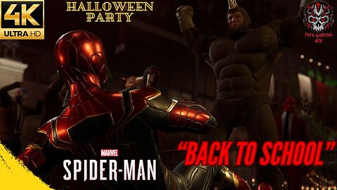 Back to School. Spiderman crashing the Halloween Party in search of Dr. Isaac Delany 4K Gameplay