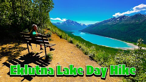🏞Escape to Beautiful EKLUTNA LAKE Alaska | Twin Peaks Day Hike on a Hot Summer Day #Shorts 🥾