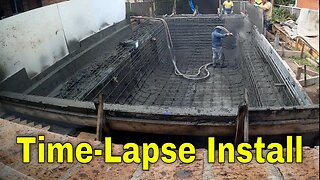 Pool Concreting (Spray Shotcrete) Installation Time Lapse