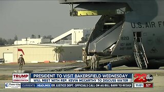 Air force plane lands at Meadows Field Airport