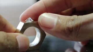 men's engagement ring from a nut - jewelry handmade