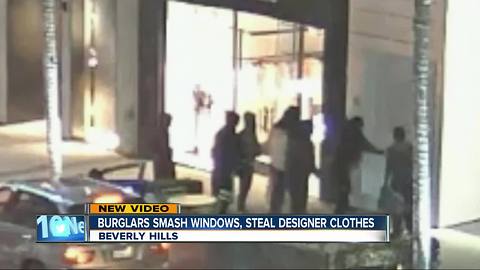 Burglars smash windows, steal designer clothes in Beverly Hills