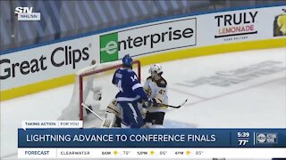 Tampa Bay Lightning close series against Bruins to advance to Eastern Conference Finals