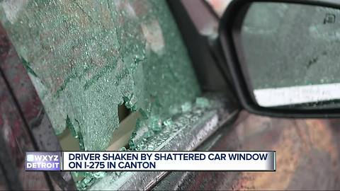 Man driving on I-275 says he believes someone shattered his window with a rock