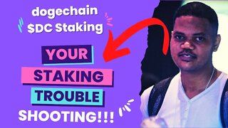 Why You Can't Stake Your $DC On Dogechain & Troubleshooting - Tutorial.