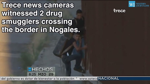 News Camera Captures Moment Drug Smugglers Cross Arizona Border Wall
