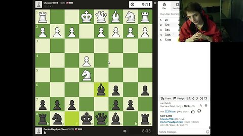 Online Rated Chess Match #10 On PC With Live Commentary