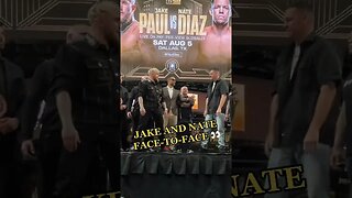 Jake Paul Vs Nate Diaz First Face Off!!! #jakepaul #natediaz