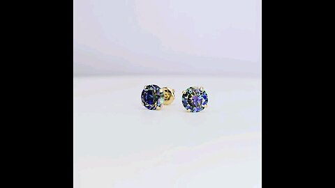 Ocean Blue Diamond Earrings