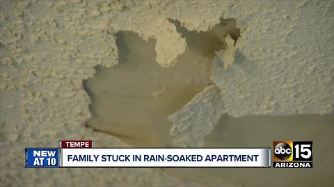 Tempe family pleading for help after rain soaks their apartment