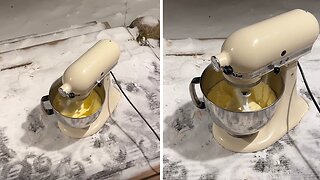 Incredibly smart idea to make ice cream outdoors with a mixer