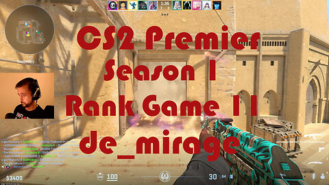 CS2 Premier Matchmaking - Season 1 - Rank Game 11 - de_mirage