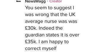 I was wrong. The average nurses wage is £35k not £30k