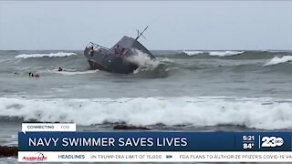 Navy swimmer saves lives