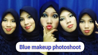Blue makeup photoshoot