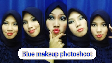 Blue makeup photoshoot