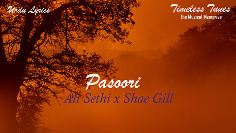 Pasoori - Ali Sethi x Shae Gill - Coke Studio - Urdu Lyrics - Timeless Tunes