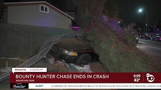Bounty hunter chase ends in crash in Mountain View