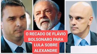 Flávio Bolsonaro ao comentar sobre Alexandre de Moraes dá recado a Lula