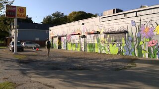 Local brigade transforming an Ohio City eyesore into a vibrant 100-foot mural