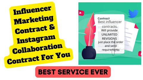 I will make influencer marketing contract and instagram collaboration contract for you