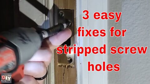 How to fix stripped screw holes in wood