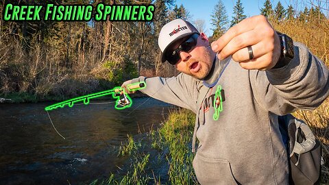 "How-To" CREEK FISHING Spinners For Trout (GOT A BITE!!)